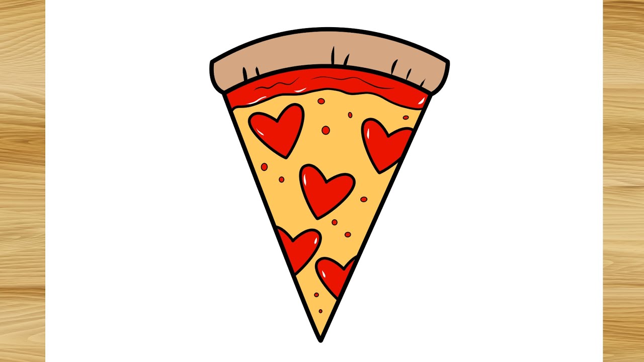 كيفية رسم بيتزا /تعليم الرسم للمبتدئين \How to draw a pizza\ Lezioni di ...