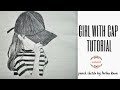 Pencil sketch  girl with cap tutorial  ariba arts