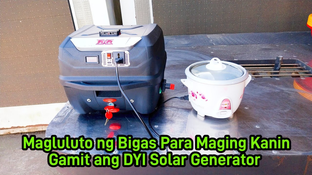 Cooking Rice With My DIY Solar Generator #gawinmomismo - YouTube