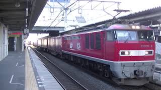 JR貨物 EF510-19+コキ21B  3093レ  栗東(1番のりば)通過