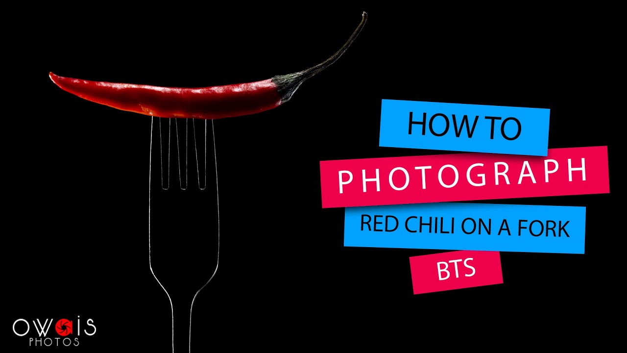 How to Photograph Red Chili on Fork - Lockdown Photography idea