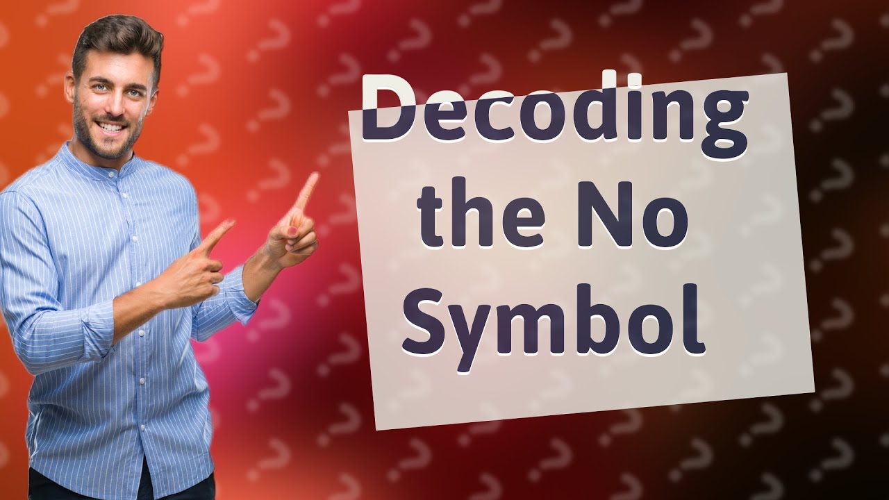 What does a circle with line through it mean? YouTube