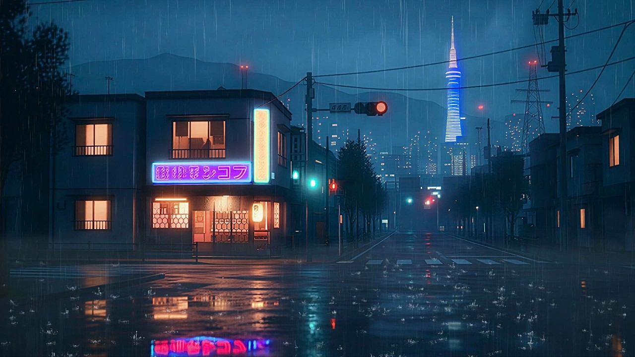 Rainy Tokyo Midnight 🌧️ 80s & 90s Lofi Radio