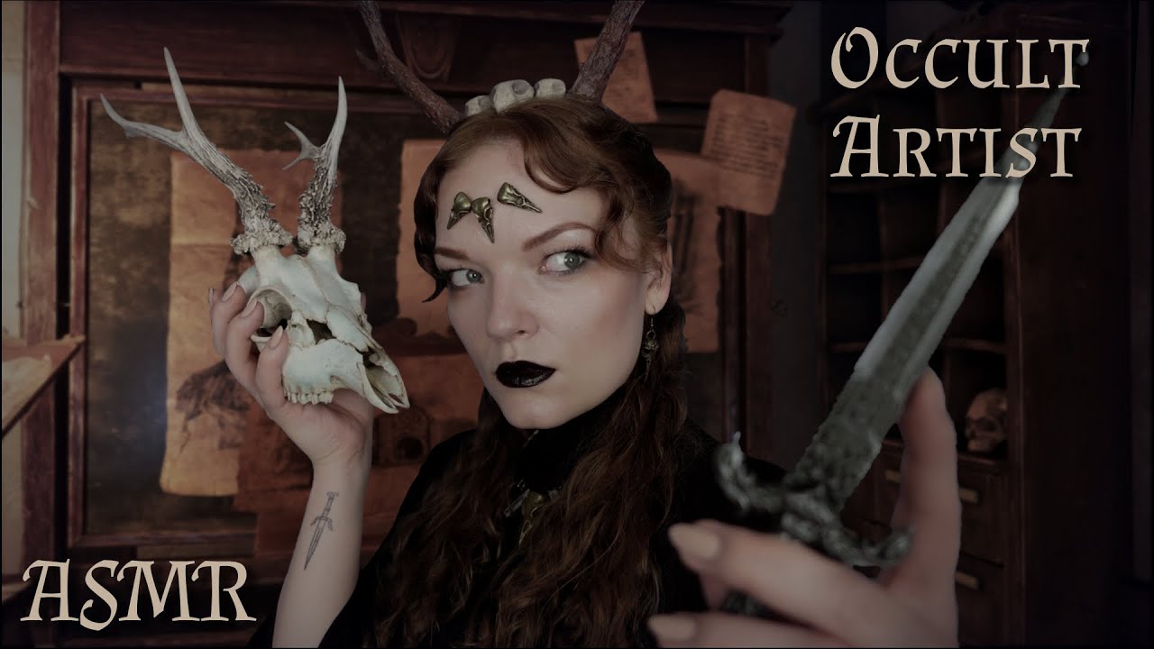 ASMR 🌙🖌️ Occult Artist paints on You (her canvas)