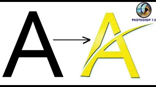 How to Create Logo in adobe Photoshop 7.0 || Alphabet ''A'' Modification || Logo Creation screenshot 4
