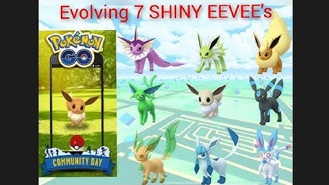 Evolving 7 SHINY EEVEE
