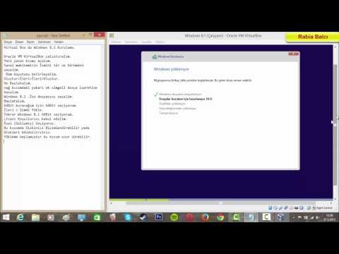 Virtual Box da Windows 8.1 Kurulumu.