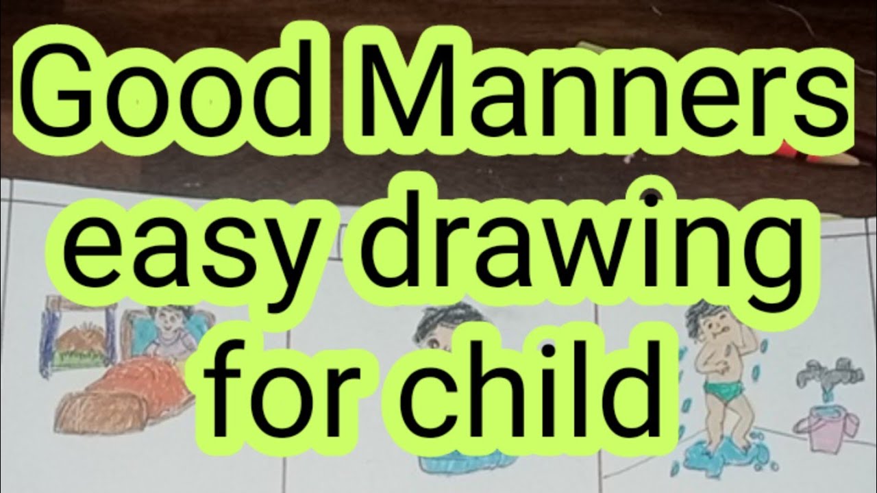 How to draw Good Manners Good Manners picture kaise banay Ishita's