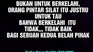 Pesan cak nun kepada pesilat #Quotes pencak silat