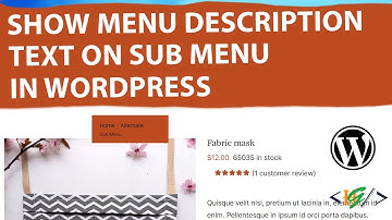 How to Display Menu Description Text using Custom PHP Code in Sub Menu WordPress | Submenu Dropdown