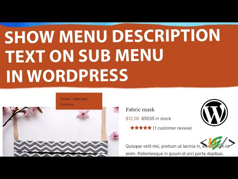 How to Display Menu Description Text using Custom PHP Code in Sub Menu WordPress | Submenu Dropdown