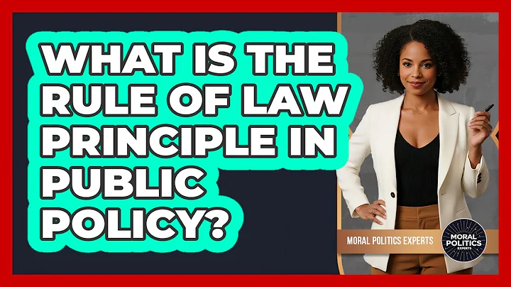 What Is The Rule Of Law Principle In Public Policy? - Moral Politics Experts