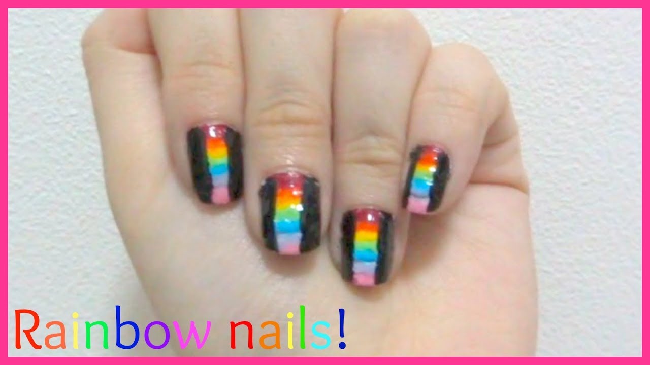 Manicure Monday - Rainbow Tip Nails | See the World in PINK