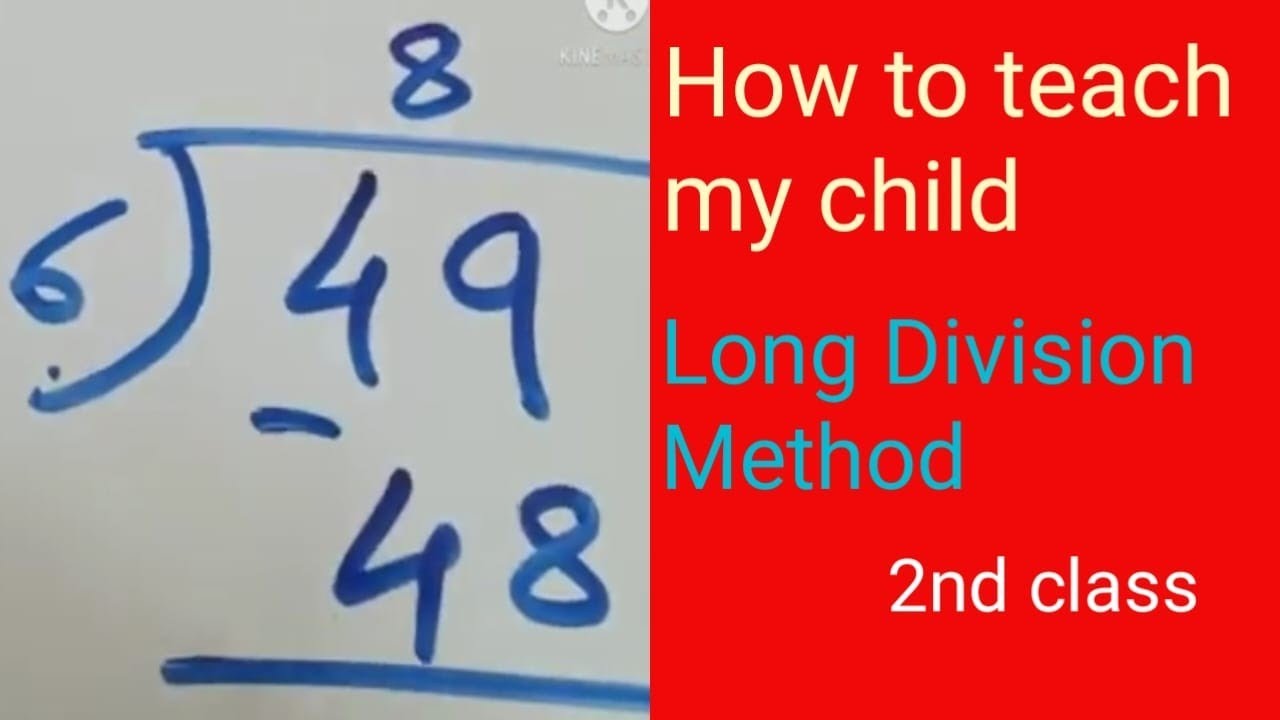 How do i teach my child long division method/ 3rd class math/long ...