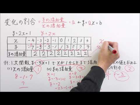 中2数学 1次関数 02 変化の割合 解説 練習問題 Youtube 中2数学 1次関数 02 変化の割合 解説 練習問題 Youtube