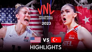 : LEGENDARY MATCH | USA vs TURKIYE | Women's VNL 2023