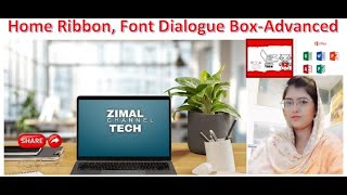 Home Ribbon - Font dialogue box (Advanced tab)