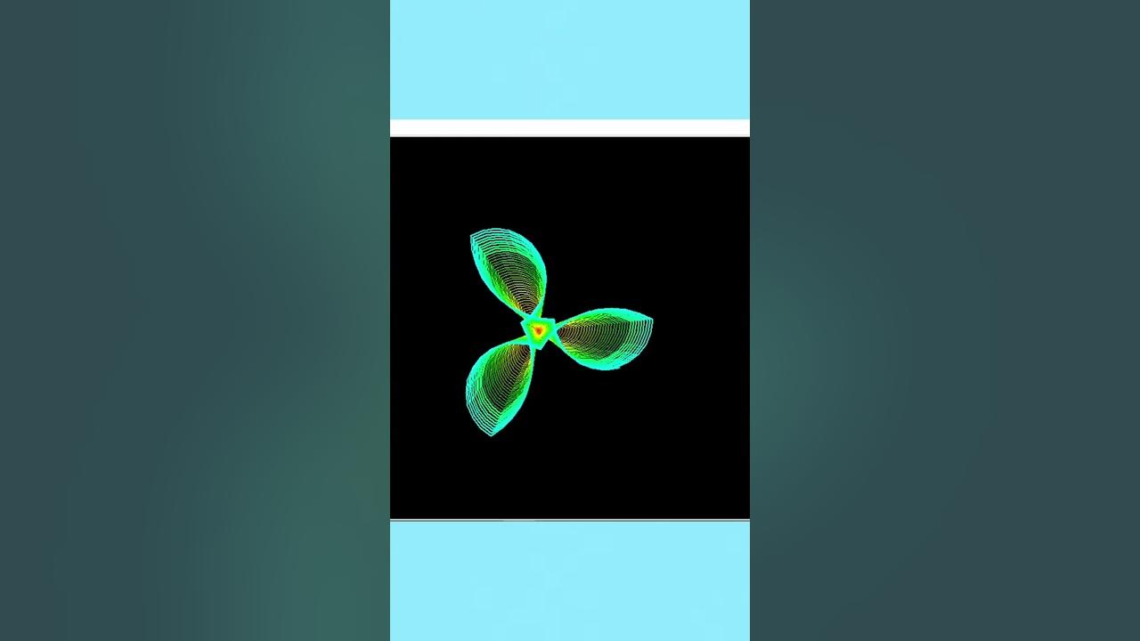 Python turtle graphics code-triple petal design. - YouTube