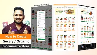 How to Create Wordpress Ecommerce Website with Popup Checkout | Organic Food or Grocery Store