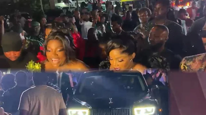 WATCH THE ARRIVAL OF FUNKE AKINDELE AND IYABO OJO THE THE PREMIERE OF BEHIND THE SCENES 