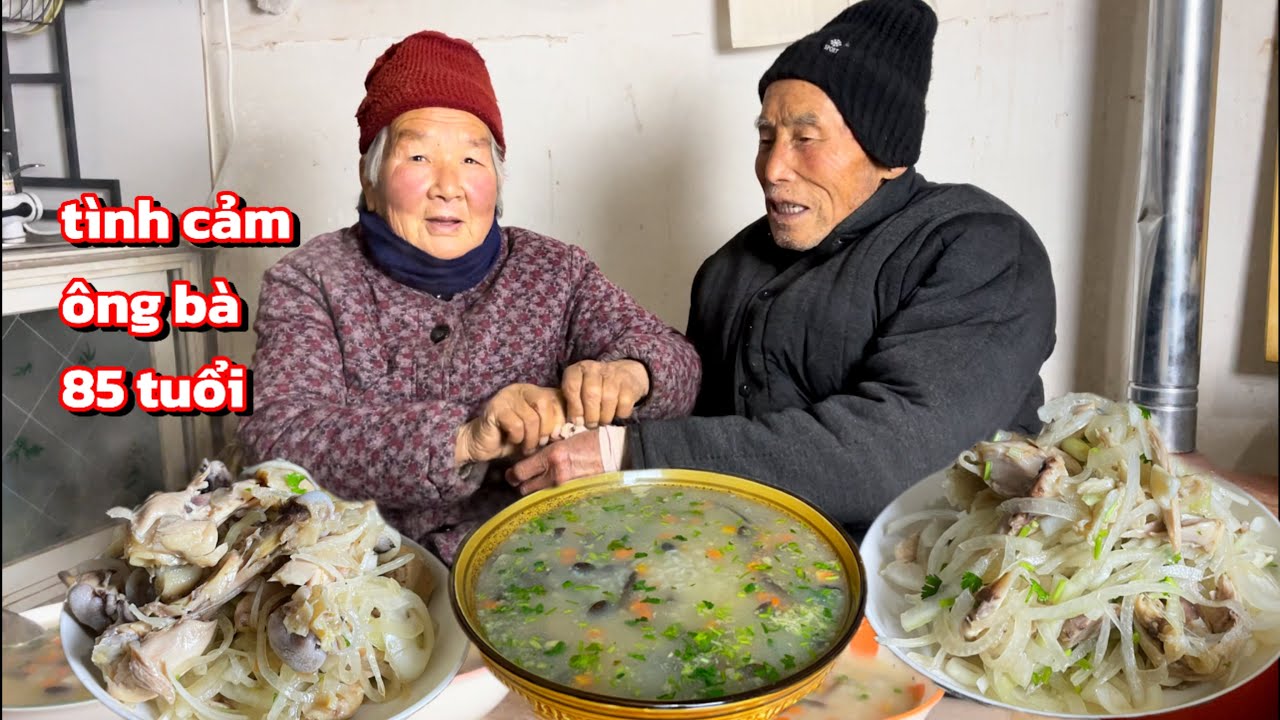 #502 Lạ Miệng Cháo Nấm Mối Gà Xé Trộn Củ Hành Bắt Cơm Sau Mấy Ngày Tết Dương Lịch🇨🇳🇻🇳