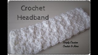 Crochet Headband | Jasmine Stitch in rounds