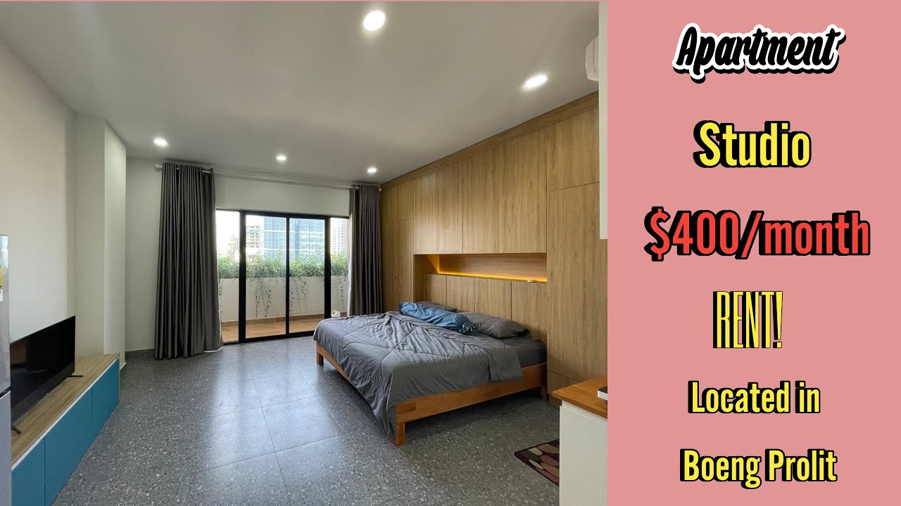 RENT Studio in Boeng Prolit Phnom Penh 400/month 7makara [Cambodia Real Estate] YouTube