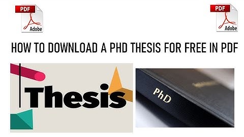 How to Download Ph.D. Thesis in PDF for Free