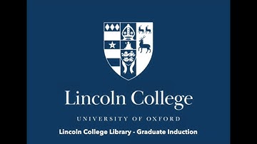 Lincoln College Library: Graduate Induction 2022
