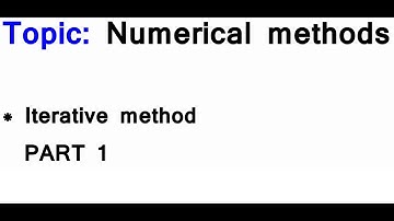 AS/A-Level Maths Numerical methods - Iterative method PART 1