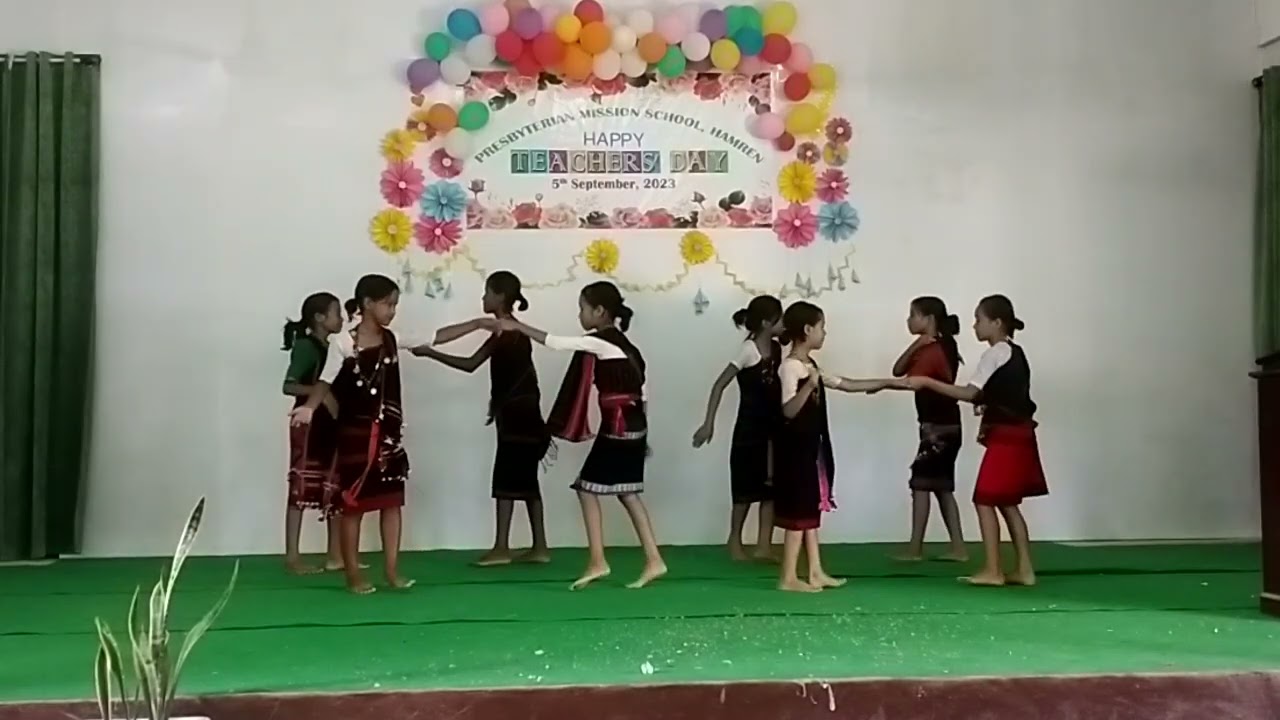 Karbi Dance perform by Class V girls PMS Hamren 2023