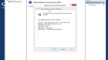 Windows 8.0 Professional - Use the WMI Control