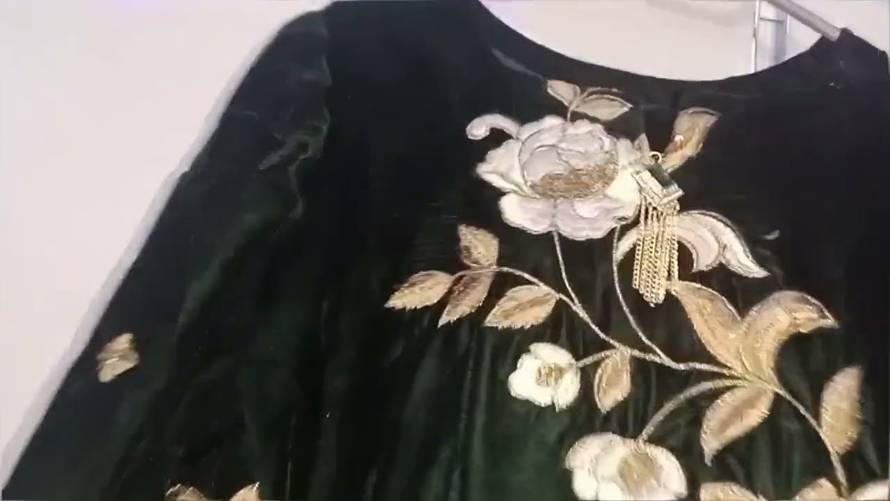 Beautiful black velvet dress design ideas