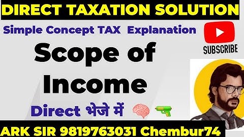 Scope of income  |Direct Taxable| University Solution 2025|Tybcom sem5|Bms|Baf| Mcom | Ark sir