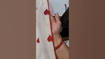 how to attach invisible lace on slits( Chaak) and Daman of kurti#shortvideo #✂️🧵❤️👍