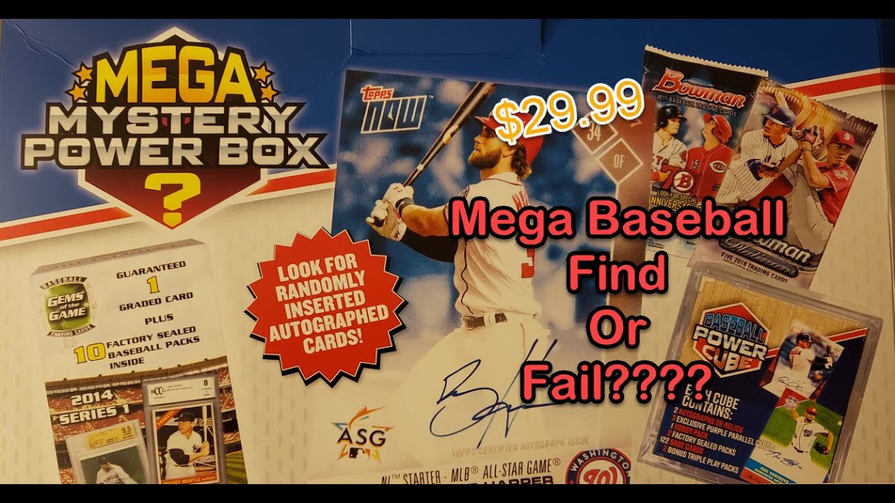 Mega Mystery Power Box Baseball Break Find Or Fail? YouTube