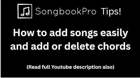 Songbook Pro - Add songs easily