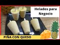 DELICIOSOS HELADOS CASEROS CREMOSOS DE PIÑA CON QUESO/HELADO DE PIÑA Y QUESO/helados gourmet