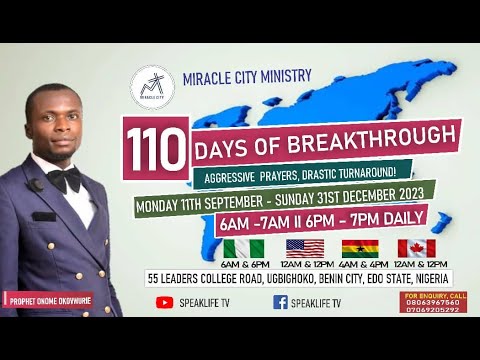 11O DAYS OF BREAKTHROUGH || DAY 44 EVENING|| 25 OCTOBER 23 2O23 - YouTube