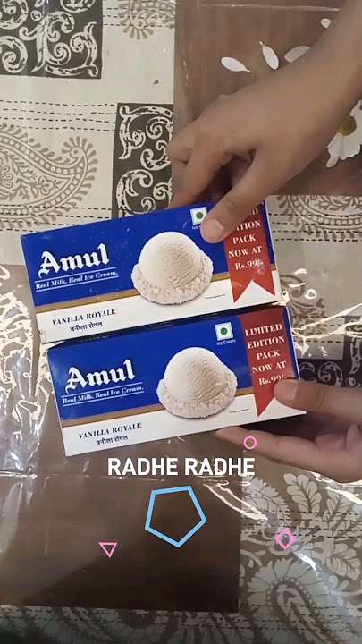 Amul vanilla royale #trending#youtubeshorts#ytshorts#yt#viral#icecream#shorts#short #amul RadheRadhe