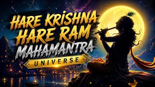         Hare Krishna Hare Ram Mahamantra 🌙 | Cosmic Universe Meditation | 3D Spiritual Vibes
