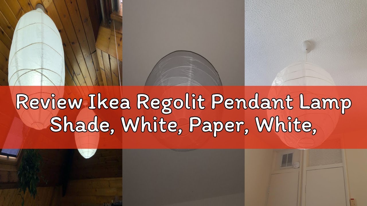 Review Ikea Regolit Pendant Lamp Shade, White, Paper, White, 45 x 45 x 45 cm