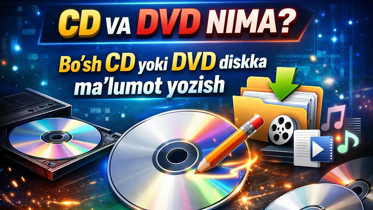 Diskka Rasmi CD va DVD Nima? Bo'sh CD yoki DVD diskka ma'lumot yozish - YouTube