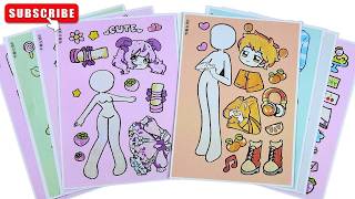 KPOP DEMON HUNTERS - Pinki falls in love with DJ Oren Fruit Casual Sticker Book DIY #papercraft screenshot 4