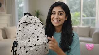 New Casual and Fashionable Versatile Bow Shaped Backpack, Cute and Simple Large Capacity College Sty