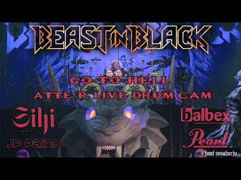Beast In Black - Go To Hell, Atte P. Live, Drum Cam, Helsinki - Jäähalli 13.12.2019