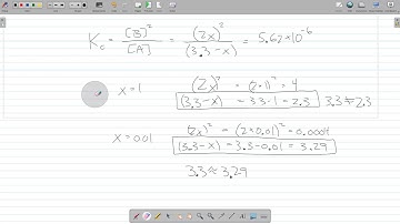 13.4 Equilibrium Calculations (x is small approximation)