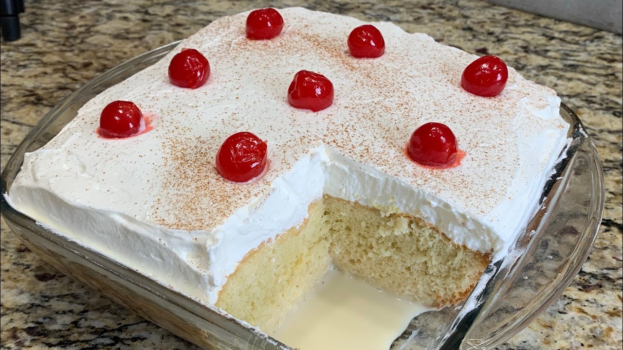 Como Hacer un Pastel/Bizcocho de Tres Leche! - YouTube