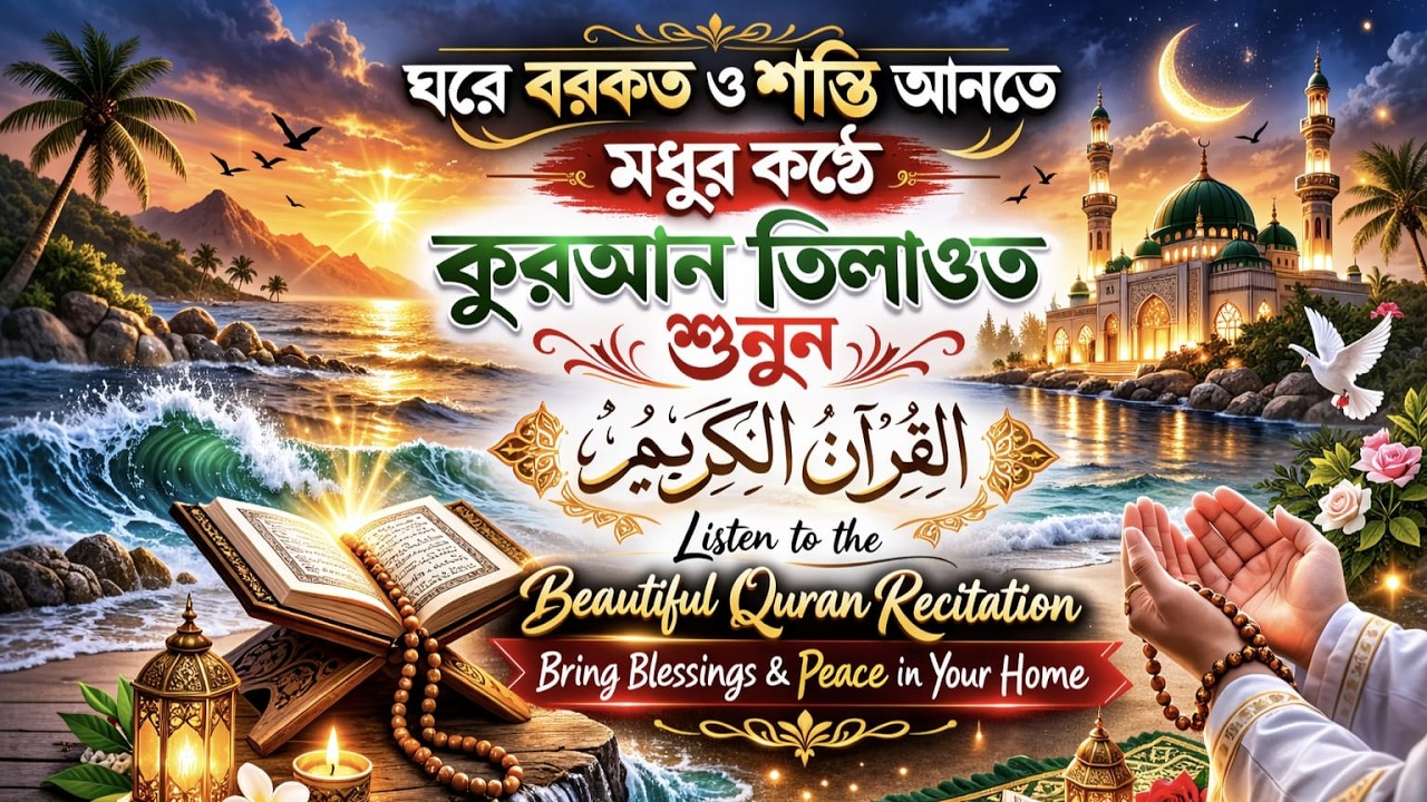 ঘরে বরকত ও শান্তি আনতে  মধুর কণ্ঠে হৃদয় ছোঁয়া কুরআন তিলাওয়াত শুনুন | Beautiful Quran Recitation .