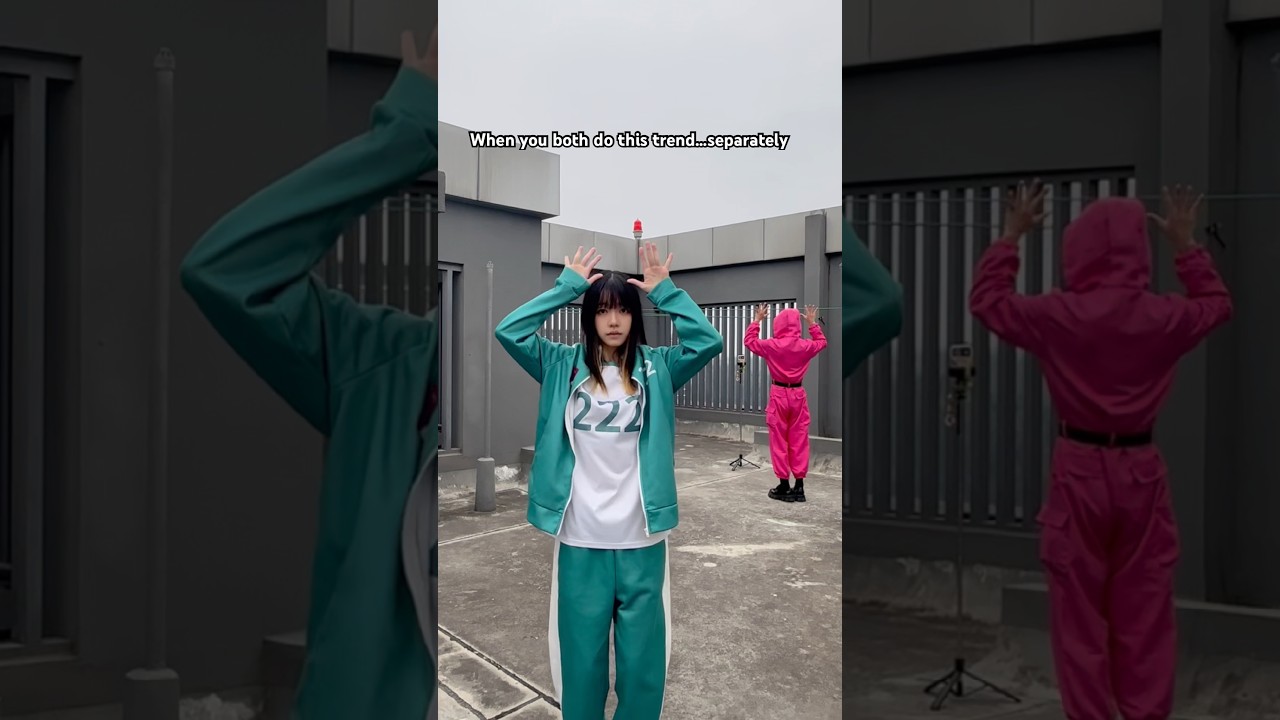 When you both do this trend... separately#squidgame #player222 #dance